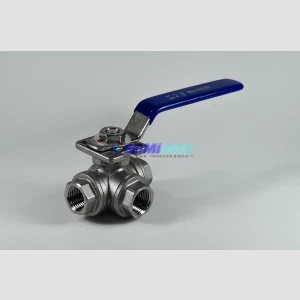 316 Válvula Bola 3 Vías Tipo T NPT 1000 PSI